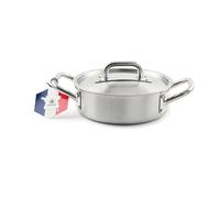 LAGUIOLE, Faitout triplex 24 x 8,5 cm Triplex Acier inoxydable 304/aluminum/430, capacité 3L, compatible tous feux dont induction, nettoyage facile, poignées pro, couleur argenté