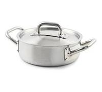 LAGUIOLE, Faitout triplex 24 x 8,5 cm Triplex Acier inoxydable 304/aluminum/430, capacité 3L, compatible tous feux dont induction, nettoyage facile, poignées pro, couleur argenté