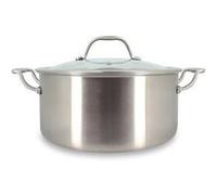 MENASTYL - Faitout inox 18/10 Triply 24cm tous feux dont induction fabriqué en France - sans PFAS ni substances nocives - Compatible lave-vaisselle - Poignée rivetée - 6020518