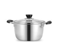 Faitout Ustensiles de cuisine en acier inoxydable Marmite à soupe à double fond de 1,5 à 4 litres Cuisson non magnétique Ustensiles de cuisine polyvalents Poêle antiadhésive Usage général(20cm 2.4L)