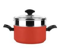 Faitout Vapeur Induction 20 cm, Panier Vapeur en Acier Inox., Couvercle en Verre, FAGOR, Maxima, , Rouge Rouge G