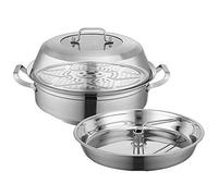 Faitout vapeur pour fruits de mer et soupe, compatible plaques à induction, idéal pour un usage domestique et commercial, pour 5 à 10 personnes, parfait pour la cuisine