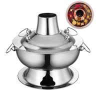 Faitout vintage en acier inoxydable avec cheminée pour une expérience culinaire asiatique authentique