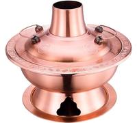 Faitout vintage en acier inoxydable avec cheminée pour une expérience culinaire asiatique authentique