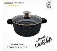 Faitout - Volksuchen Klaus - 28cm - Effet pierre - Sans PFOA - Compatible induction