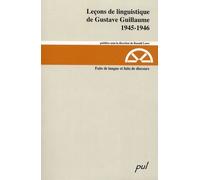 Faits De Langue Et Faits De Discours 1945-1946
