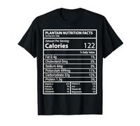 Faits nutritifs du Plantain - Design Graphique pour Les Amateurs de Nourriture T-Shirt