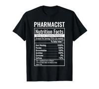 Faits nutritifs sur Les pharmaciens Humour drôle de Pharmacie T-Shirt Graphique avec Valeur