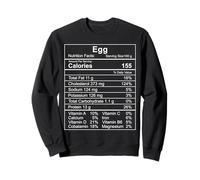 Faits nutritifs sur Les œufs Cadeaux Amusants pour Les Amateurs de Nourriture Sweatshirt