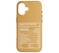 Faits nutritifs sur l'orge Design Minimal d'étiquettes d'aliments ringards Coque pour iPhone 16