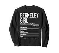 Faits nutritionnels Amusants pour Les Filles de Berkeley, Berkeley, Californie Sweatshirt