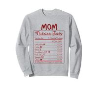 Faits sur la nutrition des mères Amour inconditionnel Fête des mères amusante Sweatshirt