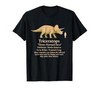 Faits sur la paléontologie Vintage des Dinosaures Triceratops T-Shirt