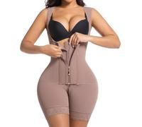 Fajas Colombianas Moldeadoras Shapewear gainant Faja Body Shaper Postpartum Fesses Lifter avec fermeture éclair à l'entrejambe, violet, Medium