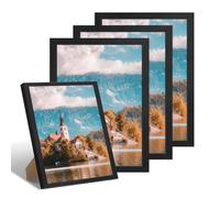 FajerminArt 4 Pcs Cadres Photo en Bois MDF Naturel - 20 x 30cm, Cadre a4, Cadre Noir Avec Verre Acrylique,Cadre Pour Posters,Collages,Cadre Pour Posters