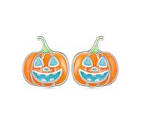 Fajewellery Boucles d'oreilles d'Halloween pour femme en argent sterling 925 en forme de citrouille fantôme fantôme bijoux de fête pour femmes, filles, adolescentes, Argent