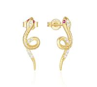 Fajewellery Boucles d'oreilles serpents en argent sterling 925 avec zircon pour femme, Zircone cubique