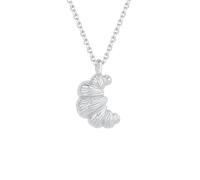 Fajewellery Collier Pendentif Croissant en Argent 925, Bijoux Alimentaire Mignon pour Femme, Collier Minimaliste Cadeau pour Amoureux de la Boulangerie