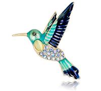 Fajewellery Cute Emaille Colibri Broche Oiseaux Pins Bijoux Cadeaux pour Femme Filles VêTements