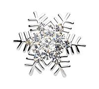 Fajewellery Noël Décoration Broches Bijoux Strass Fleur Flocons de Neige Broche pour Femme