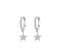 Fajewellery Petites créoles rondes en argent sterling 925 pour femme - En forme de cœur, d'étoile, de lune, d'éclair - Avec boîte cadeau, Argent sterling
