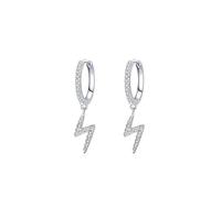 Fajewellery Petites créoles rondes en argent sterling 925 pour femme - En forme de cœur, d'étoile, de lune, d'éclair - Avec boîte cadeau, Argent sterling