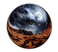 FAJIA Puzzle Rond, 1000 Pièces, Puzzle Circulaire, Puzzle Adulte, Puzzle Classique, Bricolage, Décoration pour Enfants, Cadeau (Puzzle céleste Gris)