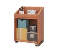 FAJNUZI2024 Armoire à Documents Classeur sous Bureau en Bois Massif, Armoire latérale de Rangement Mobile avec Roue, Basse, Petite étagère bibliothèque(Yellow)