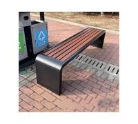 FAJNUZI2024 Banquette Jardin Banc de Parc extérieur en Acier Inoxydable à Coins arrondis siège de Jardin(Moyen)
