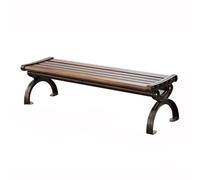 FAJNUZI2024 Banquette Jardin Banc de Parc extérieur en Aluminium Marron, Banc de Loisirs extérieur sans Dossier siège de Jardin(Grand)