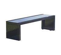 FAJNUZI2024 Banquette Jardin Banc d'extérieur sans Dossier 59,2/70,8 Pouces, Banc de Parc en métal Noir, Assise Tubulaire Ronde siège de Jardin(180x42x42cm)
