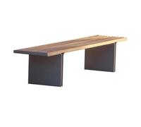 FAJNUZI2024 Banquette Jardin Banc en Bois sans Dossier, Chaise d'extérieur de Parc en Acier Inoxydable, for siège de Patio de Porche siège de Jardin