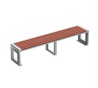 FAJNUZI2024 Banquette Jardin La Version étendue Peut Fixer des bancs extérieurs au Sol Sièges de Parc en Bois en Acier Inoxydable siège de Jardin
