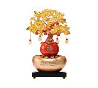 FAJNUZI2024 Bonsaï en Cristal Bonsaï en Citrine, Arbre à Argent Feng Shui, for la Richesse, Fortune et Chance Décor d'arbre de Pierres précieuses