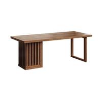 FAJNUZI2024 Bureau de Jeu Bureau d'ordinateur en Bois Massif, Bureau Chinois avec Armoire de Rangement(S)