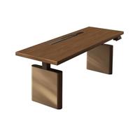 FAJNUZI2024 Bureau de Jeu Bureau électrique Debout avec Plateau en Noyer, Hauteur réglable for Ordinateur Portable et Prises de Charge(M)