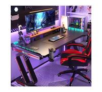 FAJNUZI2024 Bureau de Jeu Ensemble Bureau d'ordinateur, Chambre à Coucher, Jeu en Direct et Chaise(120x60x75cm)