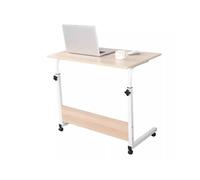 FAJNUZI2024 Bureau d'ordinateur Bureau d'ordinateur, Table de Chevet, Bureau Minimaliste, dortoir, lit Simple, Petite Mobile et réglable avec roulettes
