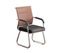 FAJNUZI2024 Chaise de Bureau Chaise de Bureau Confortable avec Dossier en Maille, Chaise de conférence, Base en métal chromé, Chaise d'étude for la Maison et Le Bureau Fauteuil de Bureau(Bruin)