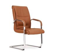 FAJNUZI2024 Chaise de Bureau Chaise d'invité en Cuir PU for Bureau à Domicile, for réception, réunion, conférence et Salle d'attente, Bureau à Domicile avec accoudoir Fauteuil de Bureau(Bruin)