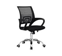FAJNUZI2024 Chaise de Bureau Chaise d'ordinateur Chaise de Bureau de conférence Dossier Simple Chaise d'étude à Domicile Chaise Mobile rotative Confortable Fauteuil de Bureau(Noir)