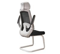 FAJNUZI2024 Chaise de Bureau Chaises de Bureau Chaise de Bureau Ergonomique avec Main Courante réglable Soutien Lombaire Chaise de Direction Fauteuil de Bureau(Blanc)