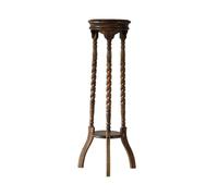 FAJNUZI2024 Décorative en Bois Présentoir à fleurs rond à trois pieds for le thé de l'après-midi, base de présentation en bois de style campagnard vintage Base de Bonsaï