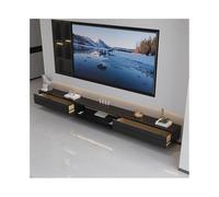 FAJNUZI2024 Meuble TV Suspendu Meuble TV Flottant Étagères TV murales avec Porte Console multimédia TV Meuble TV Flottant Meuble TV Mural(Noir,180x24x20cm)