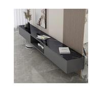 FAJNUZI2024 Meuble TV Suspendu Meuble TV Flottant Mural avec Compartiments de Rangement Multiples et Console multimédia TV Meuble TV Mural(Noir,Petit)