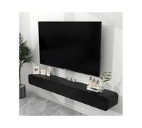 FAJNUZI2024 Meuble TV Suspendu Meuble TV Mural Blanc - Meuble TV Flottant avec Porte for Salon Meuble TV Mural(Noir,Grand)