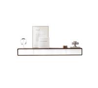 FAJNUZI2024 Meuble TV Suspendu Meuble TV Mural Flottant avec 2 tiroirs et Console multimédia Meuble TV Mural(Blanc,Moyen)