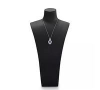 FAJNUZI2024 Porte Bijoux Collier Noir Buste Mannequin Similicuir Collier Pendentif chaîne Bijoux Buste présentoir Support Bijoux Affichage for la Vente Présentoir Bijoux