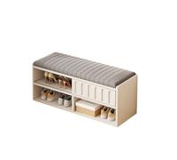 FAJNUZI2024 Siège pour Chaussures Banc à Chaussures d'entrée, Banc de Rangement avec Pieds et Coussins en métal Coussin Doux, for Couloir, Chambre Coucher(100cm)