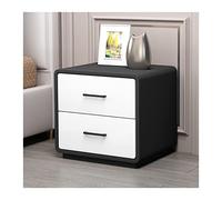 FAJNUZI2024 Table de Chevet Moderne à 2 tiroirs Blancs, Tables Multifonctions, d'appoint en Bois Table de Chevet avec tiroir(Noir)